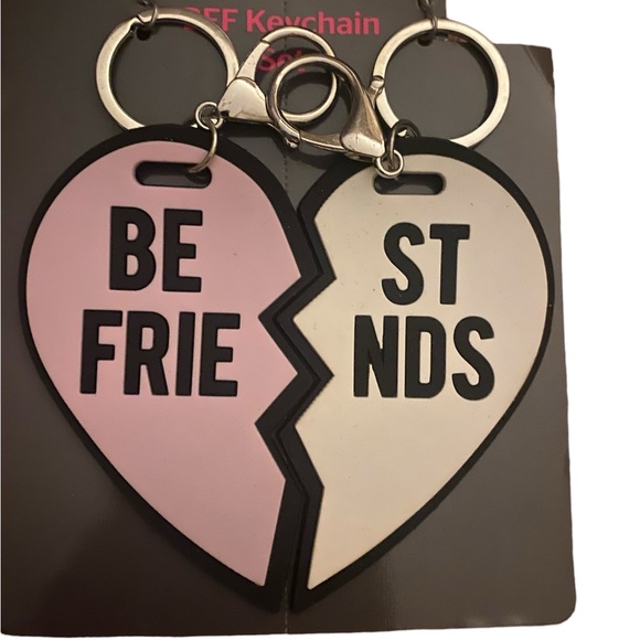 Best Friends Forever (BFF) Keychain set Bag Charm - Picture 2 of 2